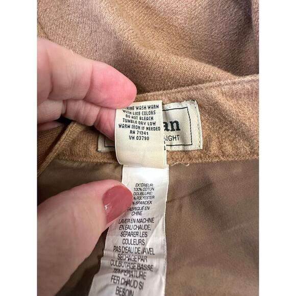 Vintage LL Bean Soft Flannel Women Trousers 6 Reg Lined Classic Fit Straight - Picture 11 of 12